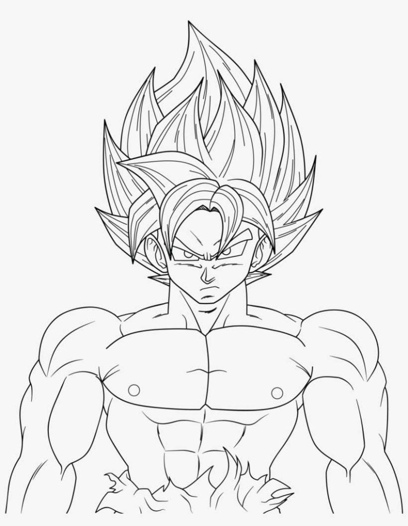 goku para desenhar DBZ