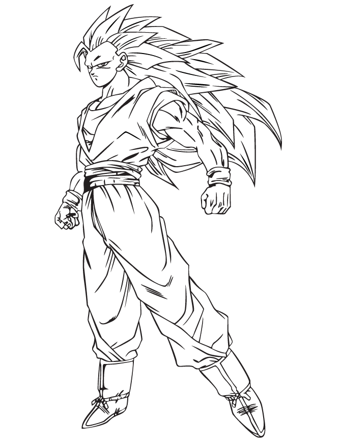 imagens do goku super sayajin para pintar