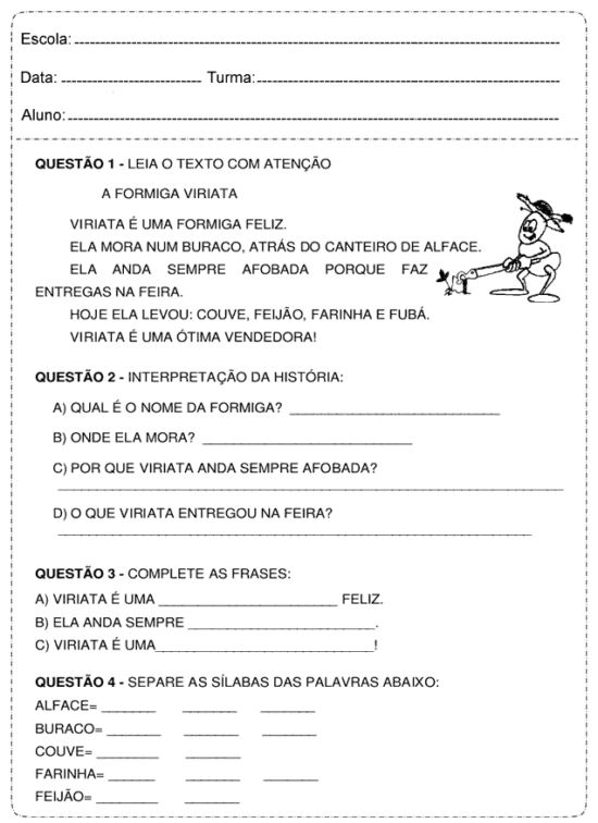 interpretacão de texto