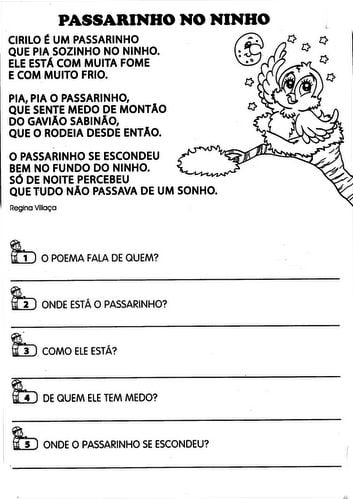 texto com interpretação