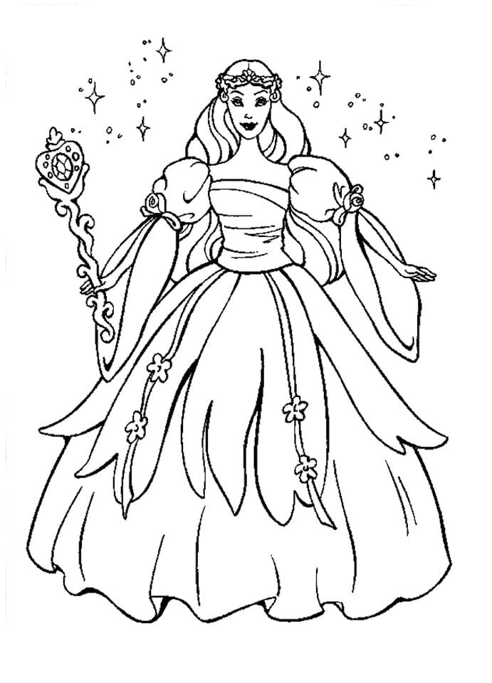 princesa desenho para colorir