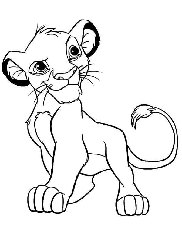 Simba para colorir o rei leão