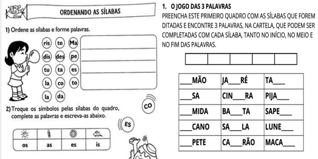 atividade de portugues 2 ano ensino fundamental