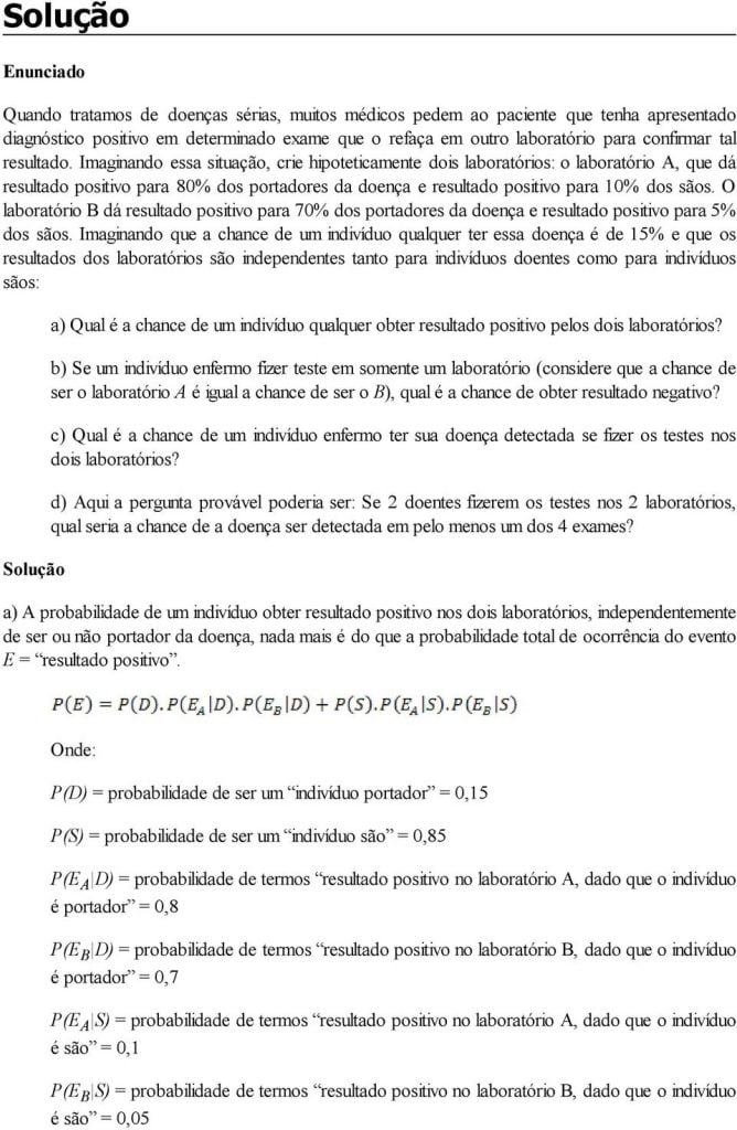 exercícios probabilidade