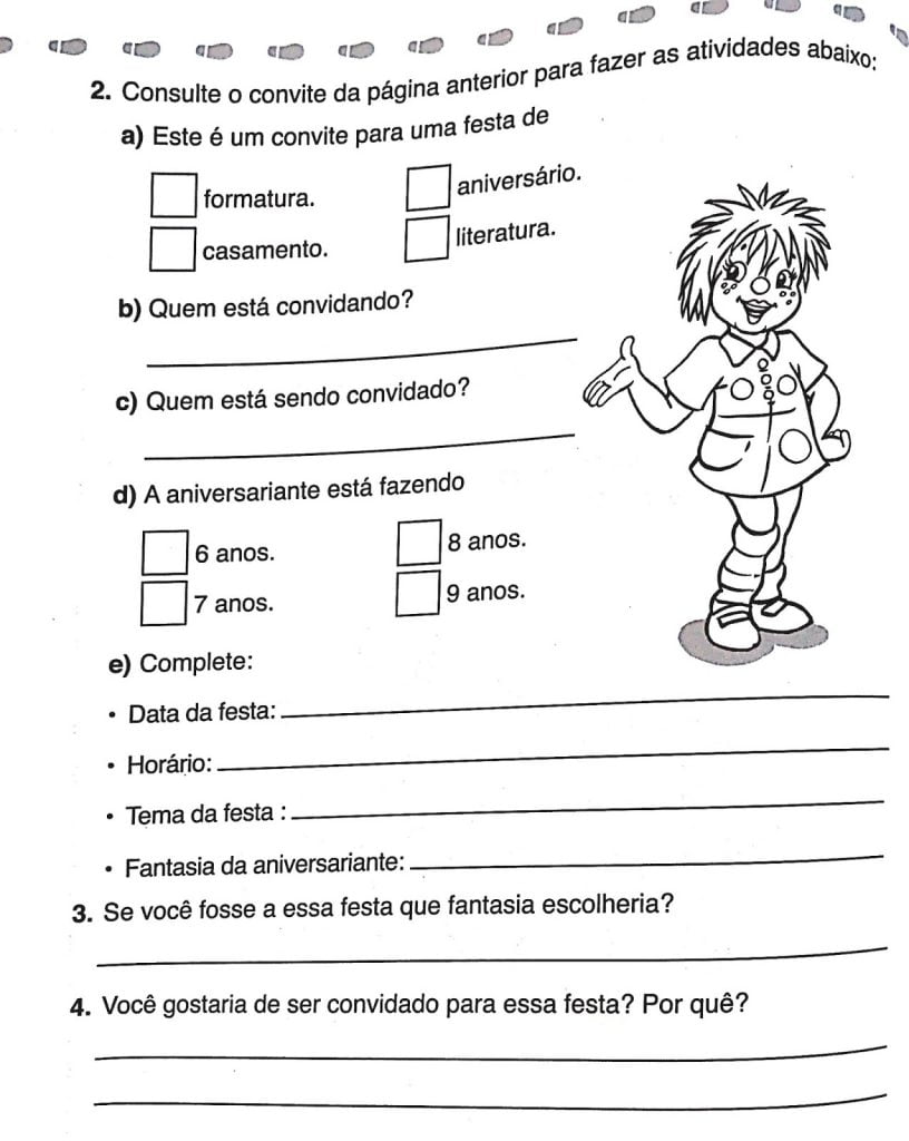 interpretação de texto 3 ano ensino fundamental para imprimir