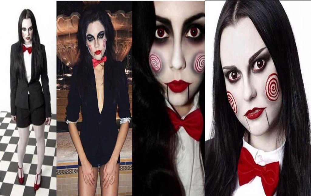 fantasia de halloween feminina Jigsaw Cosplay