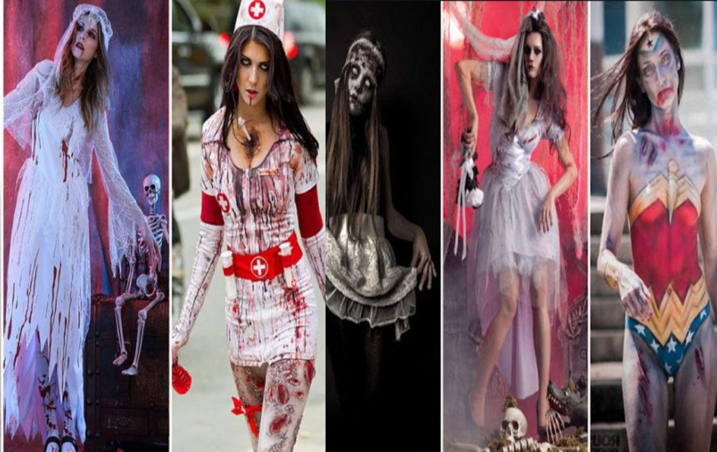 fantasia halloween feminino zumbi