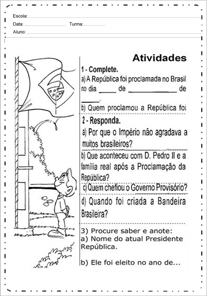 Proclamação da República para 2 ano atividade