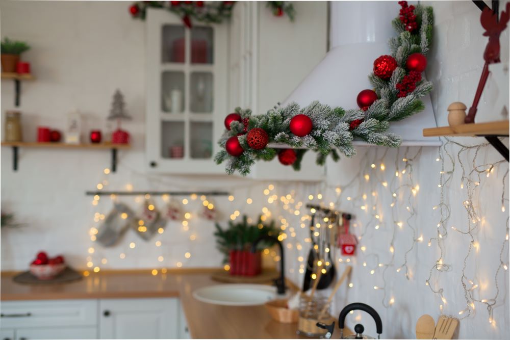 bolinhas de natal para decorar cozinha