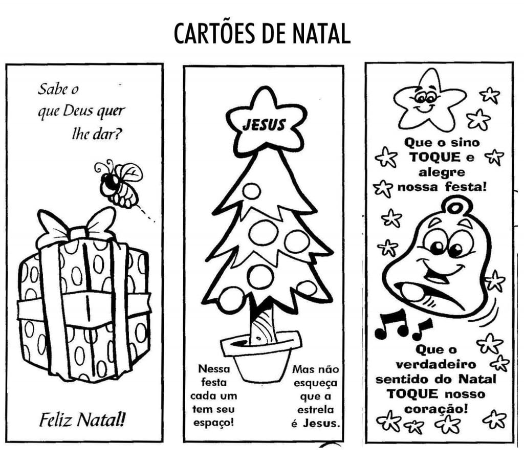 cartao de natal para colorir imprimir