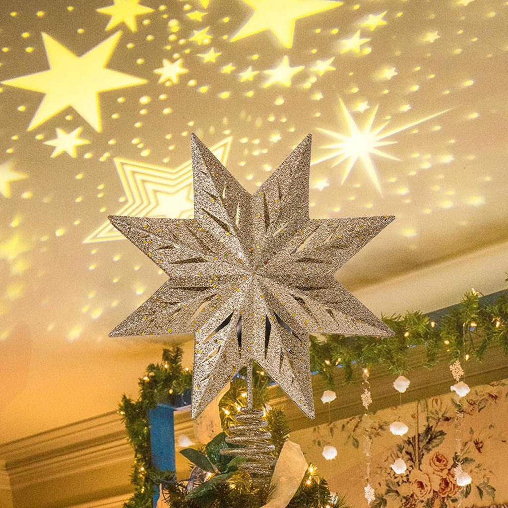 linda decoração com estrela de natal