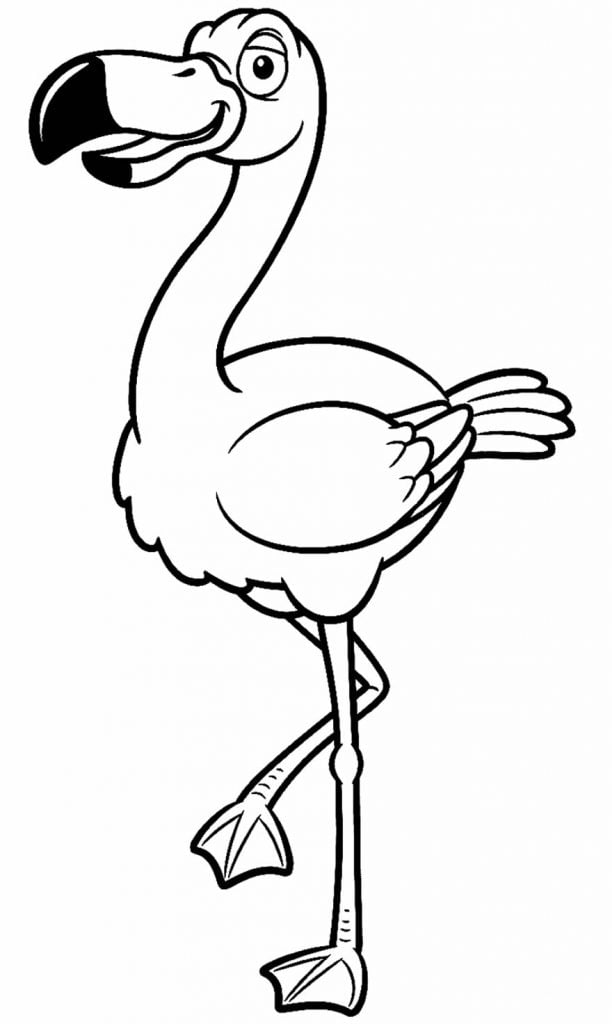 desenho de flamingo