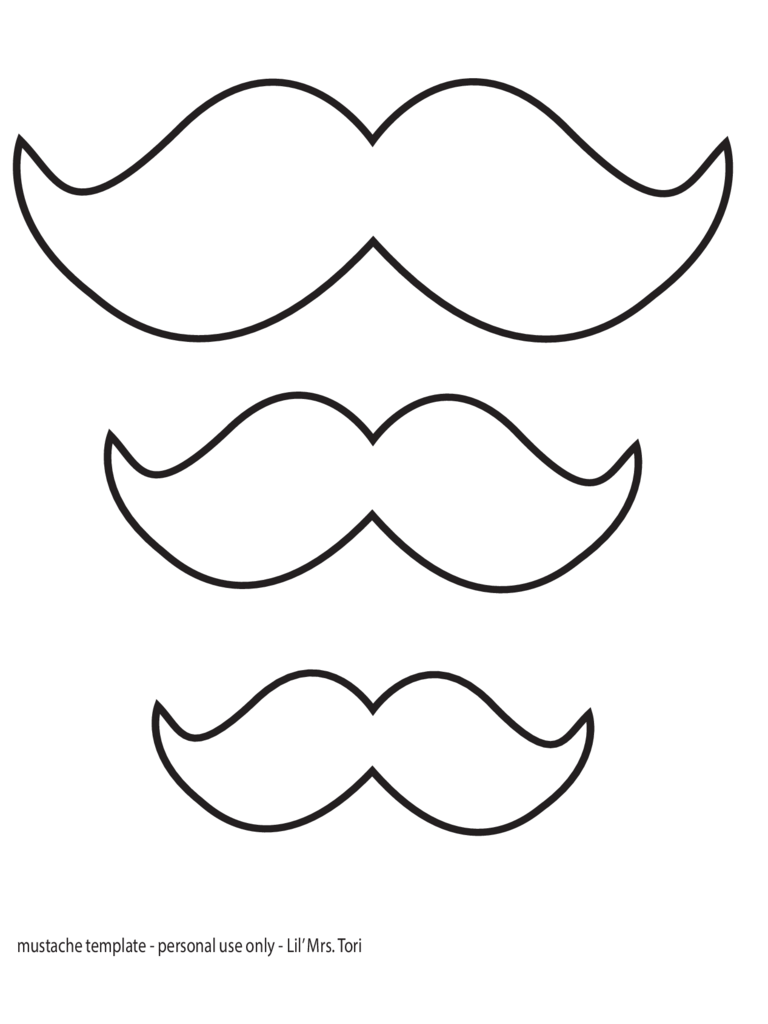 molde de bigode para imprimir