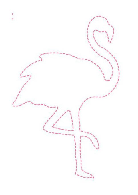 molde de flamingo para imprimir