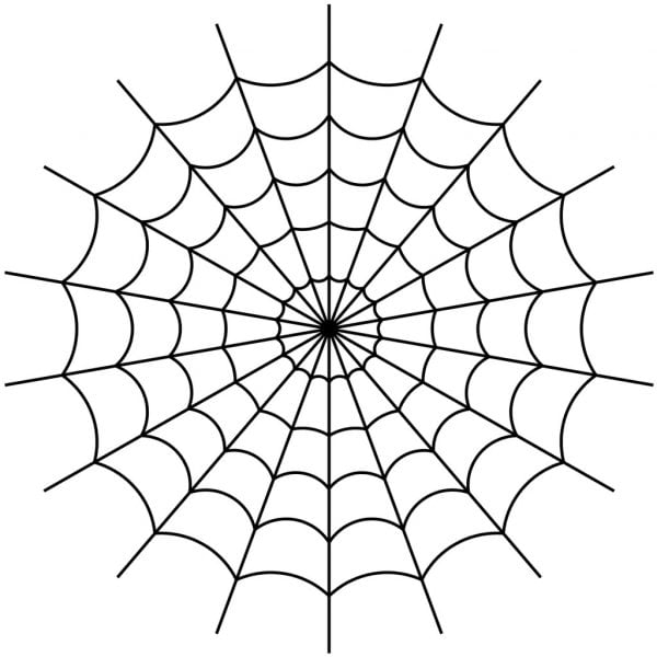 Desenho de teia de aranha para desenhar