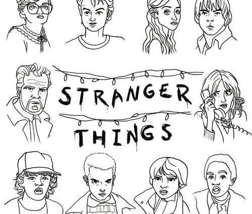 Stranger Things para colorir