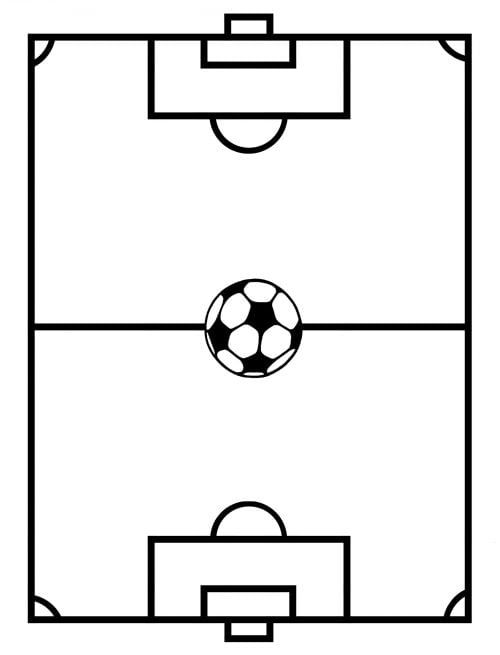 campo de futebol para colorir