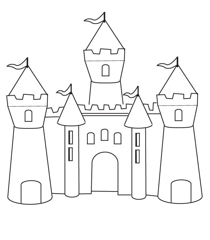 castelo para colorir