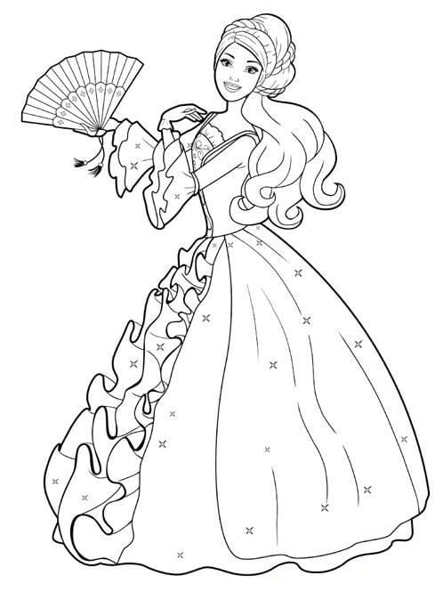 desenho da barbie para colorir