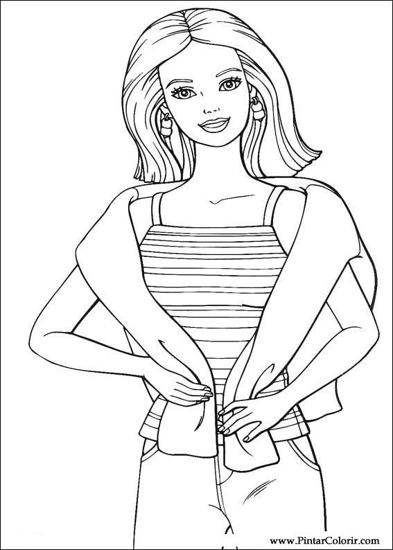 desenho da barbie para desenhar