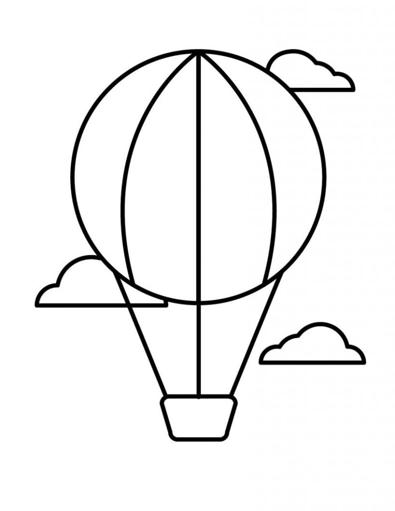 desenho de balão para pintar