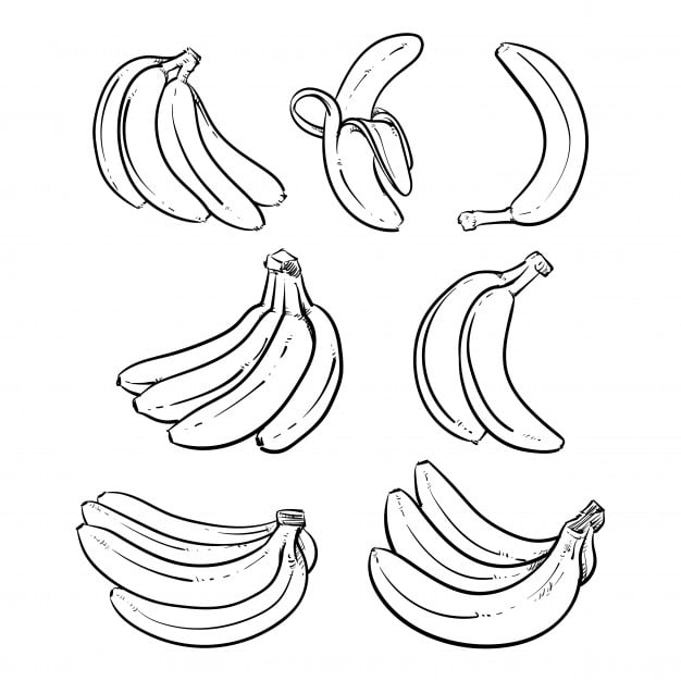 desenho de banana para atividades