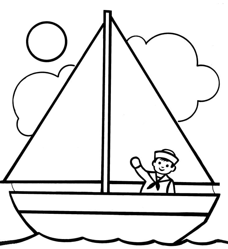 desenho de barco para atividades