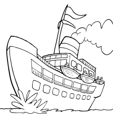 desenho de barco para pintar