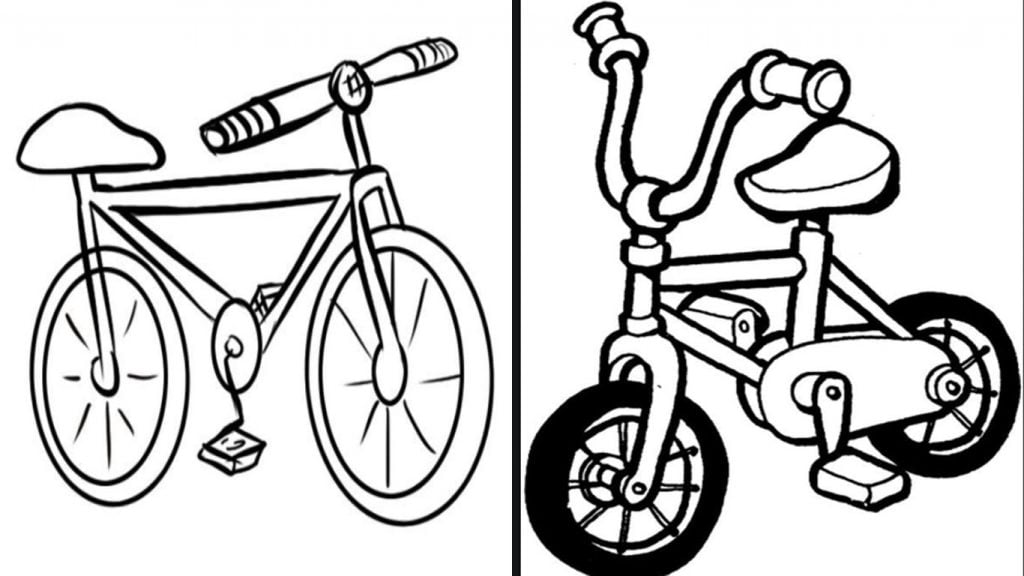 desenho de bicicleta para colorir imprimir