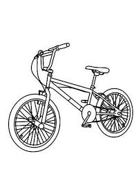 desenho de bike para colorir e pintar