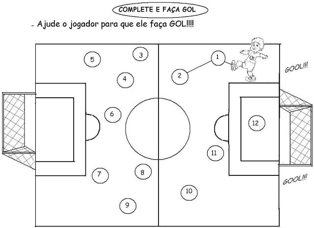 desenho de campo de futebol para atividades