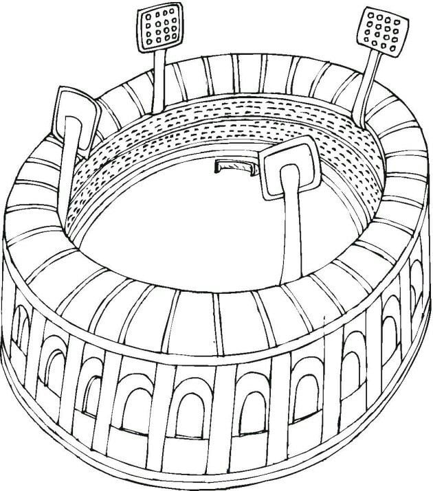 desenho de campo de futebol para pintar