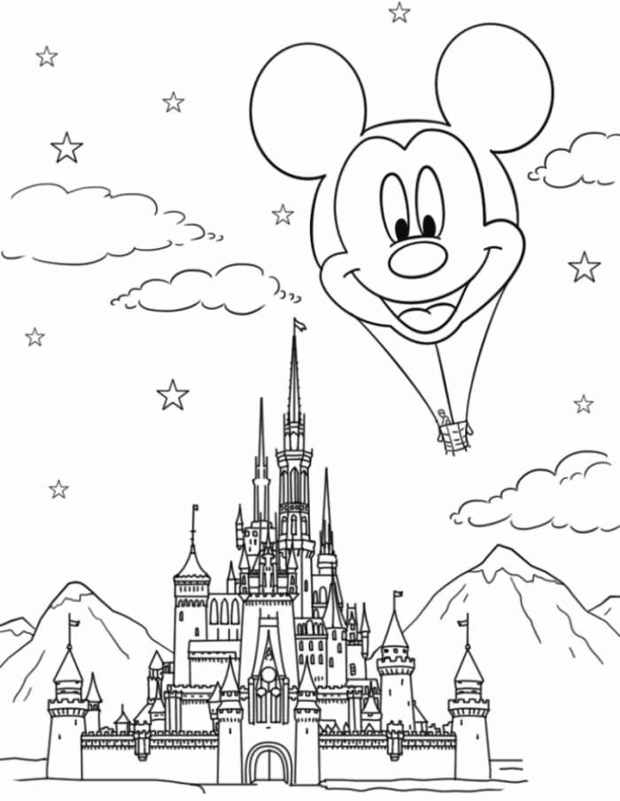 desenho de castelo mickey