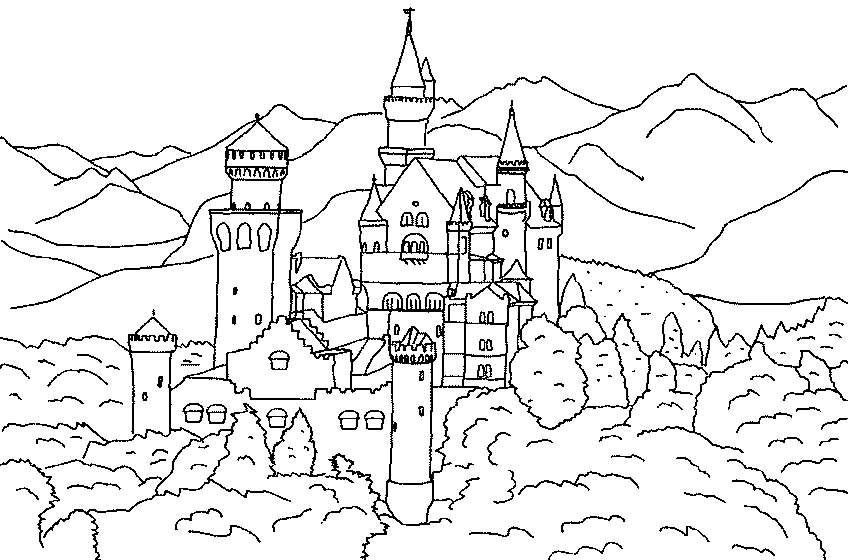 desenho de castelo para atividades