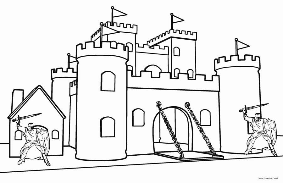 desenho de castelo para colorir