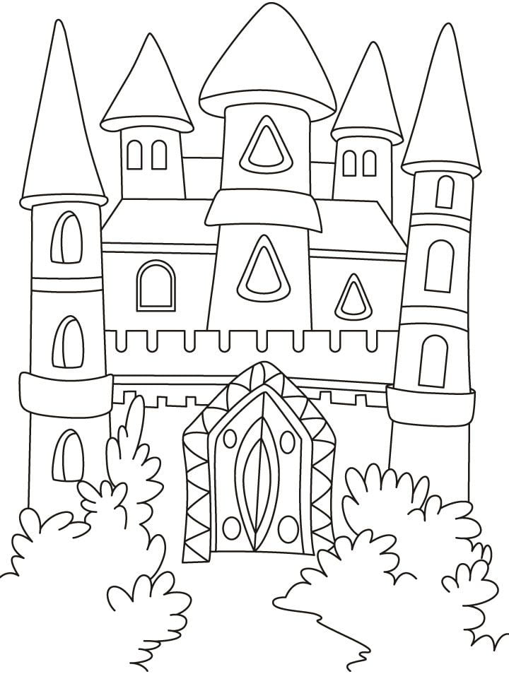 desenho de castelo para imprimir