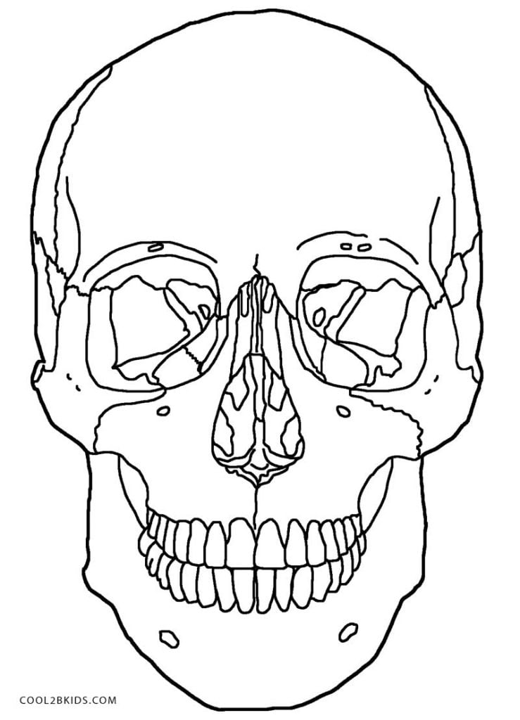 desenho de caveira mascara para imprimir