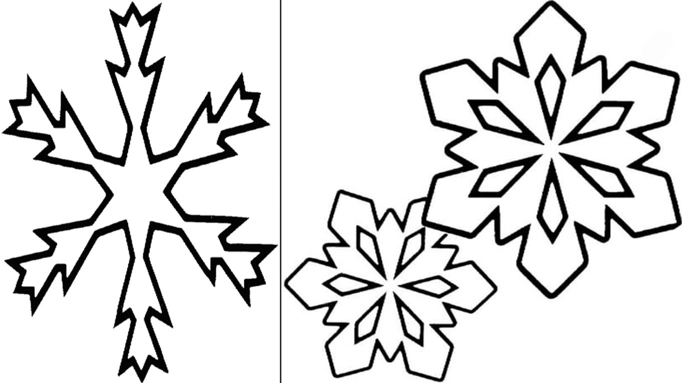 desenho de floco de neve para colorir e imprimir