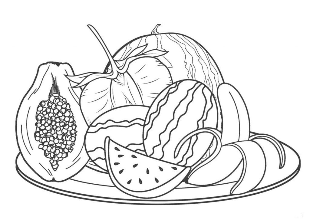 desenho de frutas para atividades