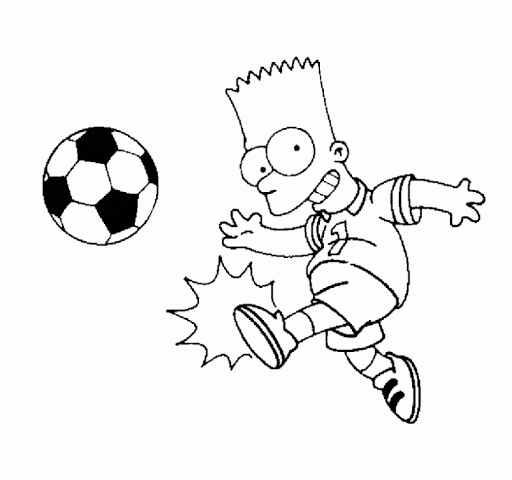 desenho de futebol simpsons