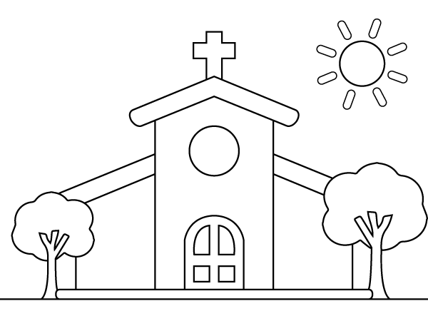 desenho de igreja desenhar