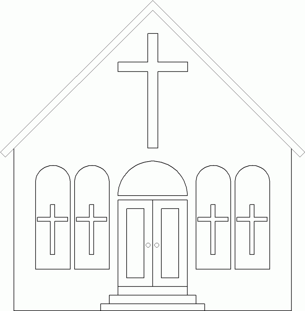 desenho de igreja para imprimir