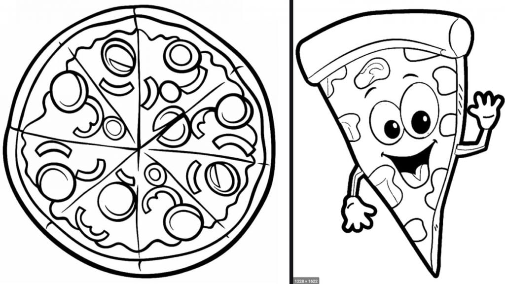 desenho de pizza para colorir e imprimir