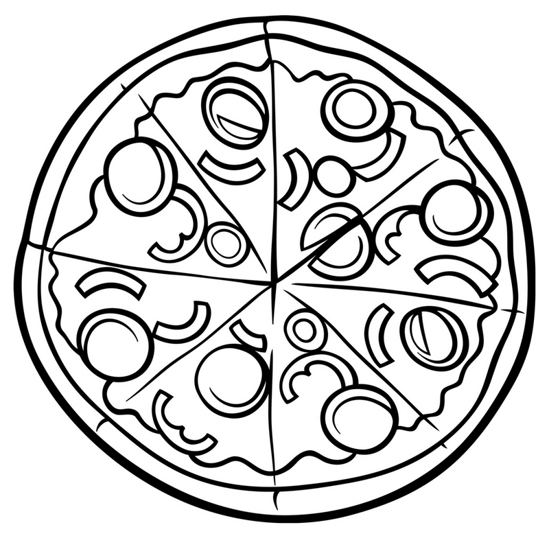 desenho de pizza para pintar