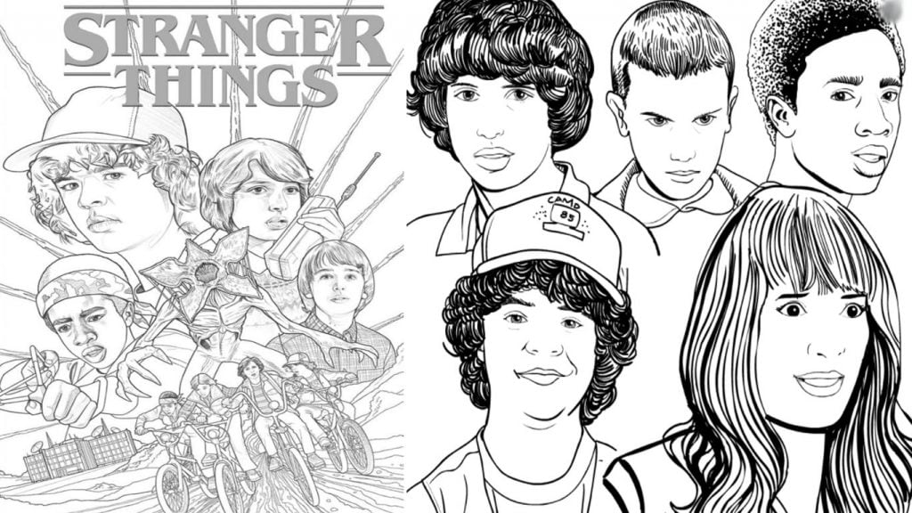 desenho de stranger things para colorir imprimir