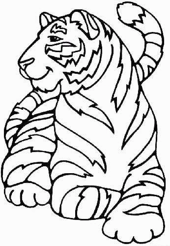 desenho de tigre para colorir