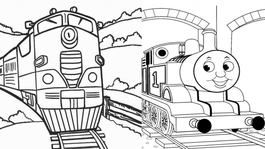 desenho de trem para colorir e imprimir