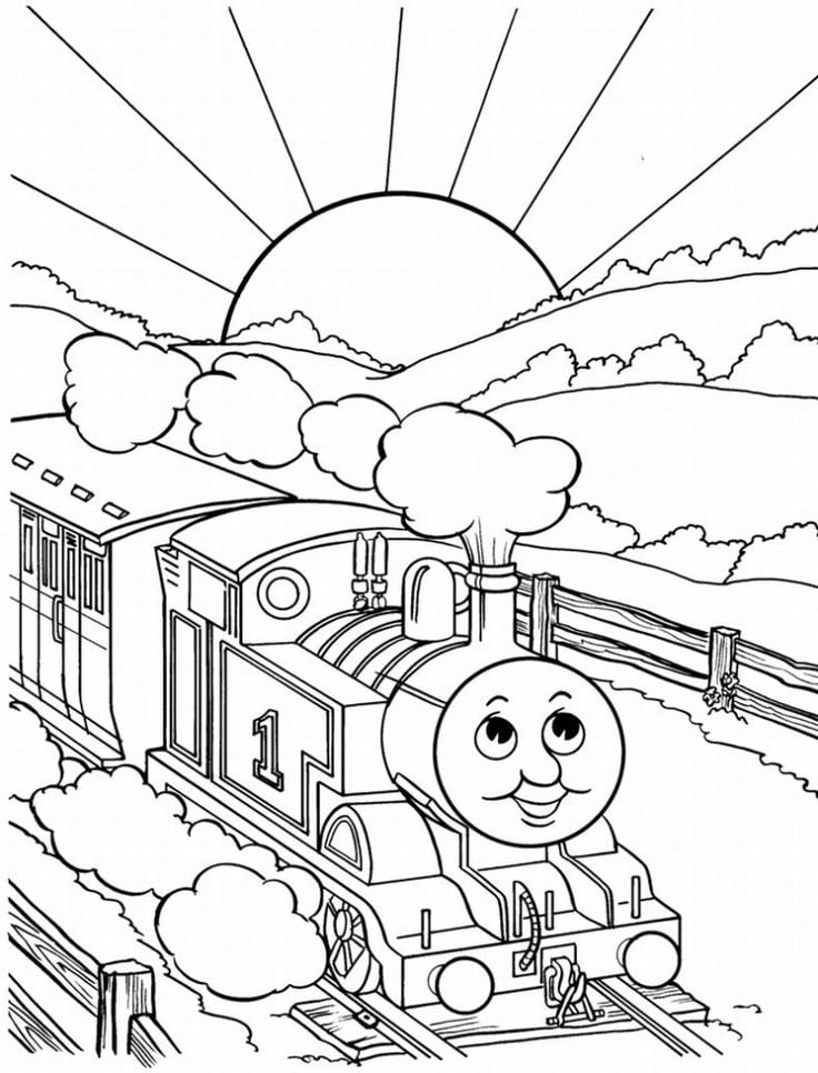 desenho de trem para pintar