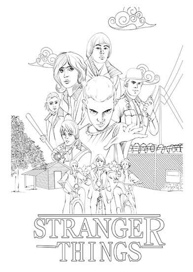 desenho do Stranger Things para desenhar