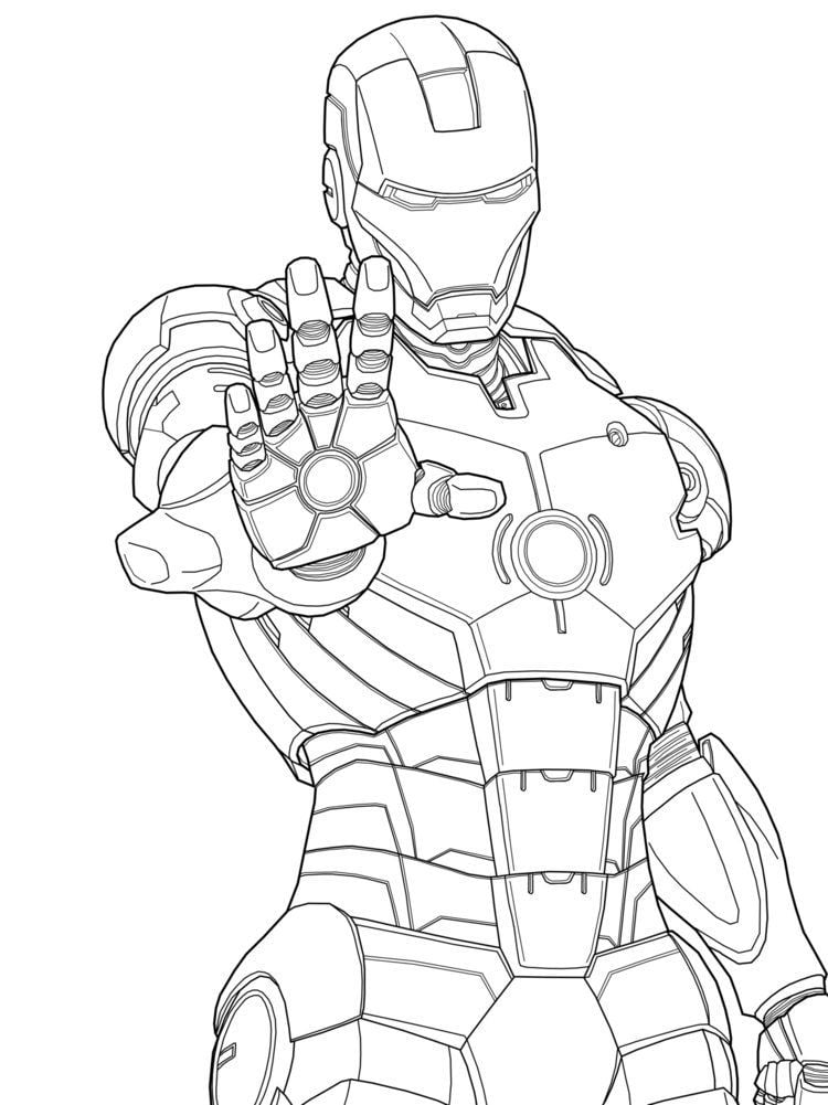 desenho do homem de ferro para colorir